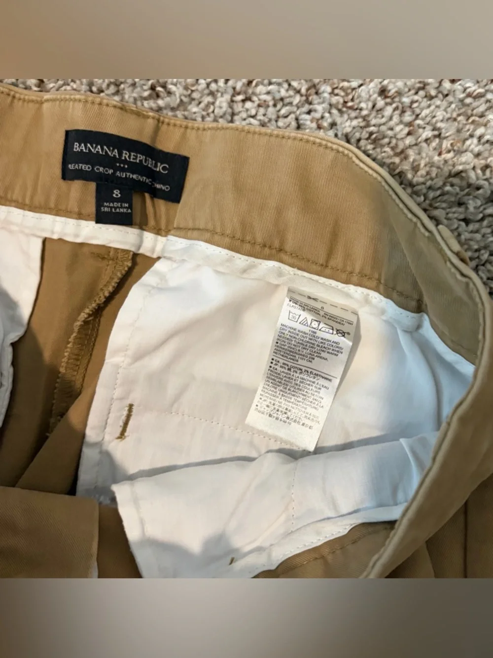 Banana Republic Pleated Chino Pants - Khaki Brown - Picture 3 of 3
